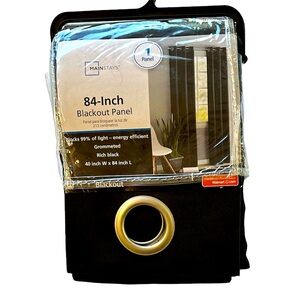 Mainstays rich black grommeted blackout panel 40“ x 84“